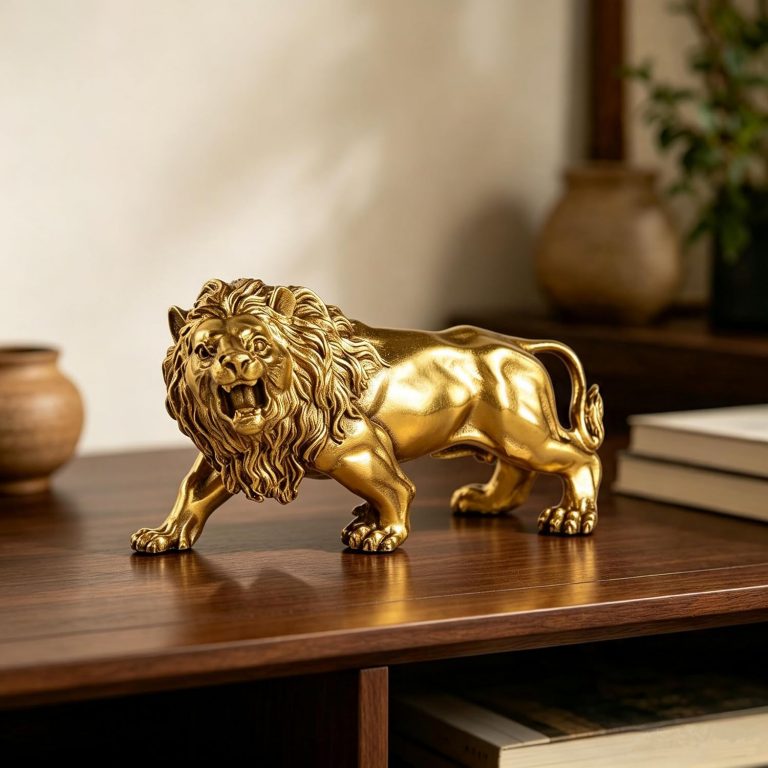 brass lion ornament