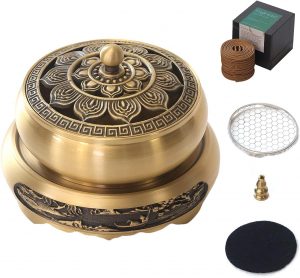 brass lotus incense holder